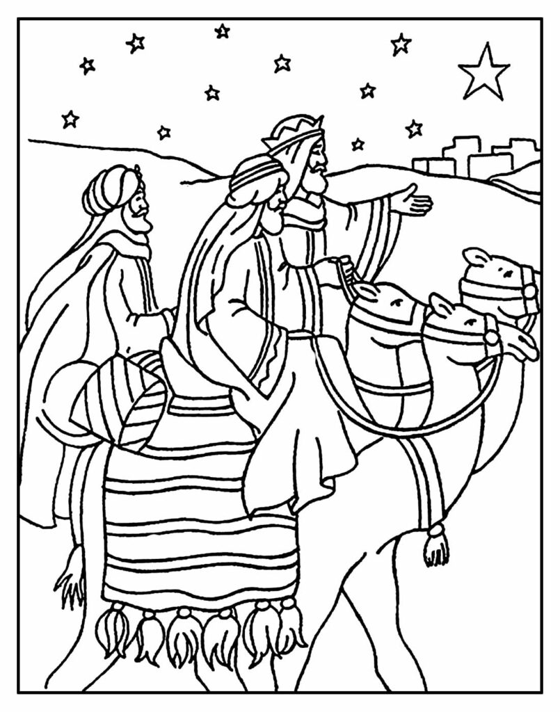Desenho dos Três Reis Magos