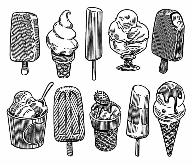 30+ Desenhos para colorir de Sorvete e Picolé - Pop Lembrancinhas