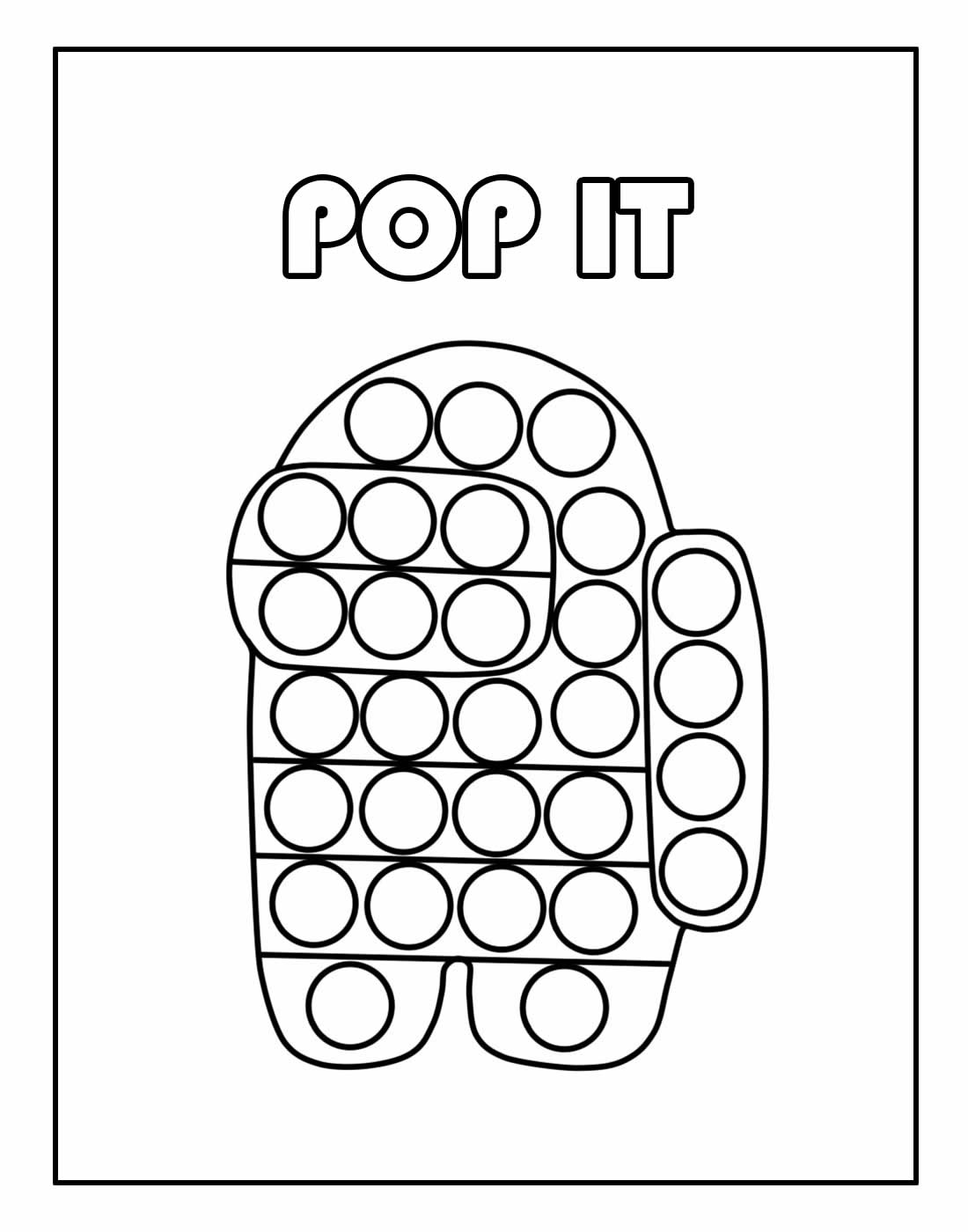 Desenhos Para Colorir De Pop It Pop Lembrancinhas