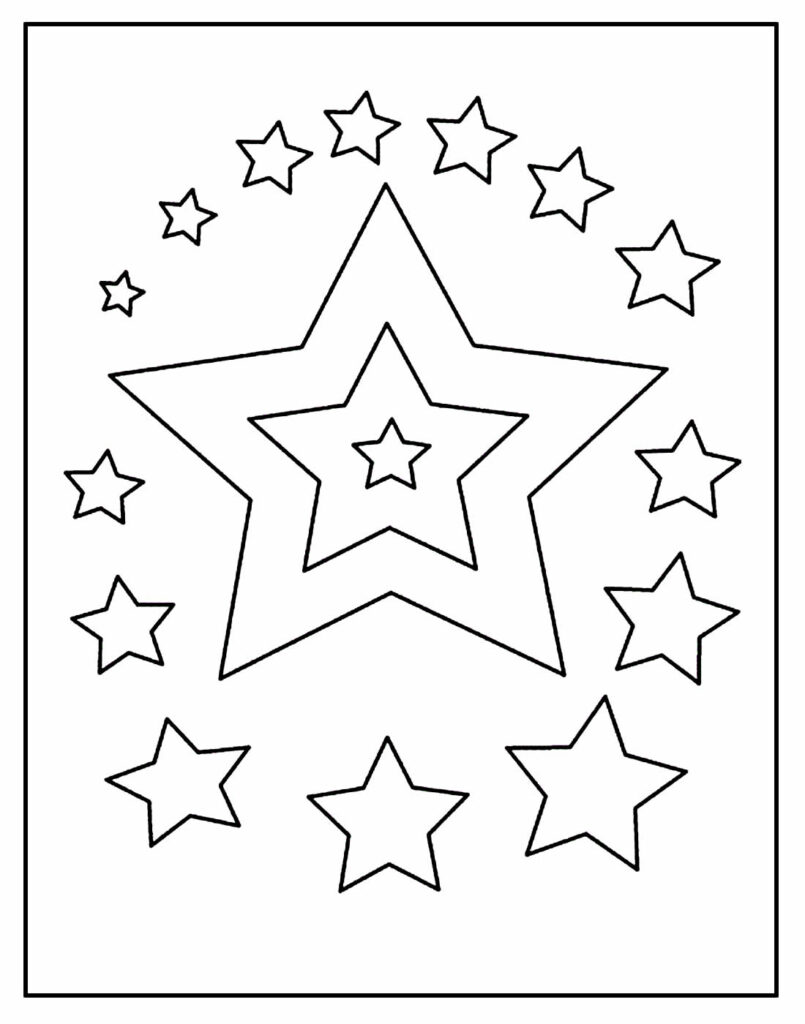 Desenho de Estrelas para colorir