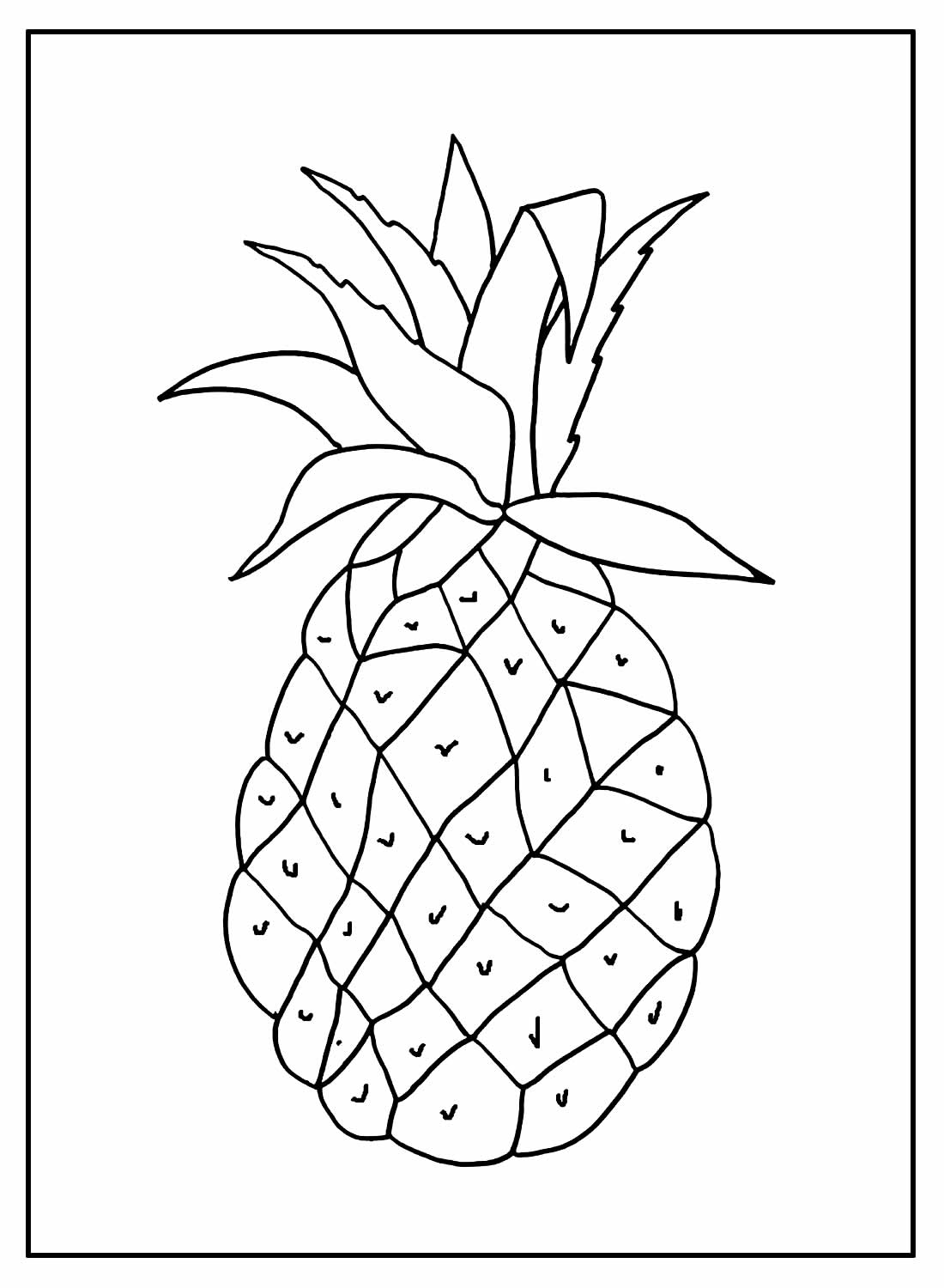 Desenho de Abacaxi para Colorir