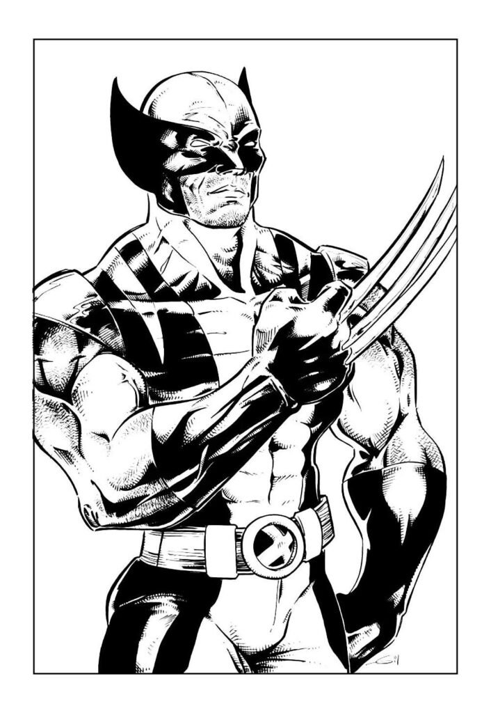 Wolverine para imprimir e colorir