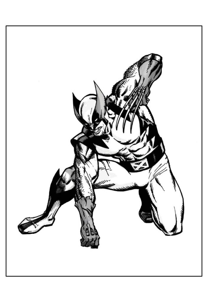 Wolverine para imprimir e pintar