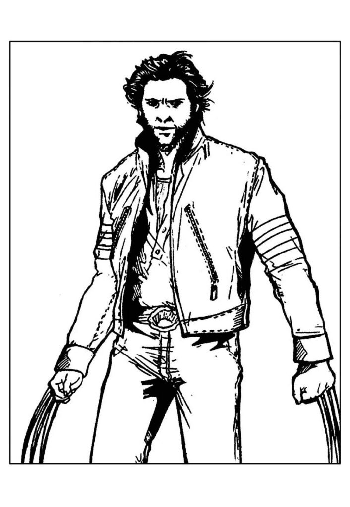 Desenhos de Wolverine para colorir