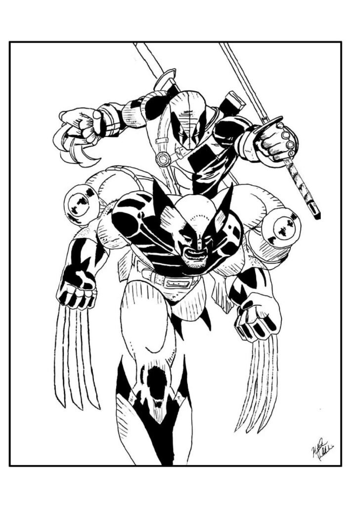 Desenho de Wolverine para colorir