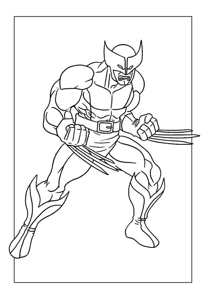 Wolverine para imprimir e pintar