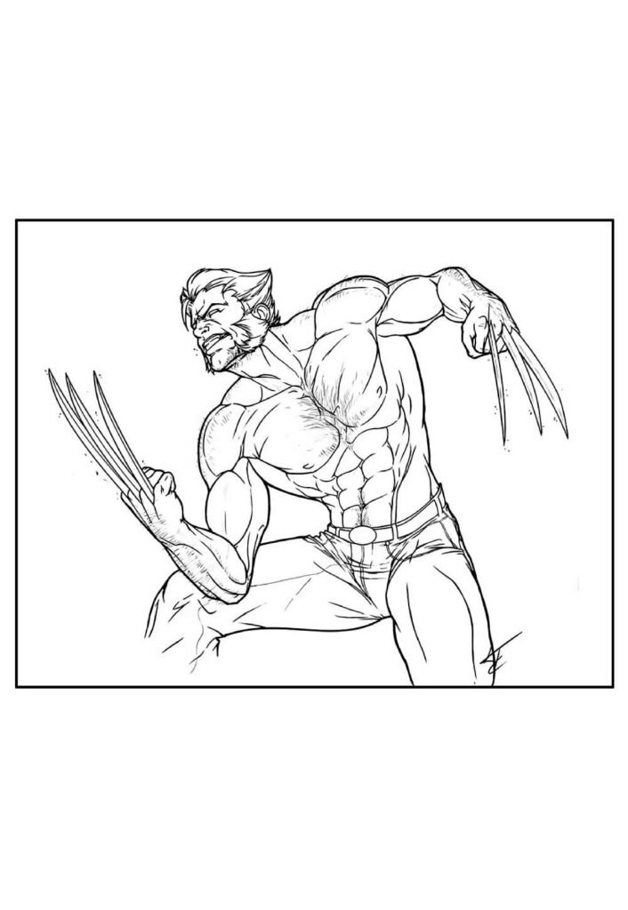 Wolverine para imprimir e colorir