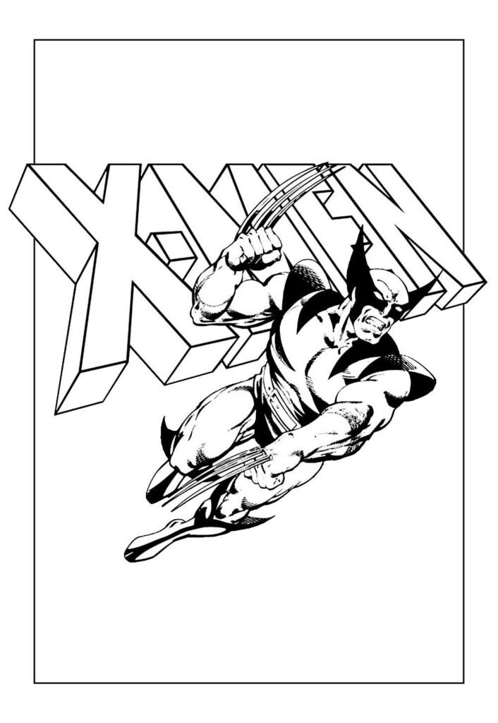 Desenho de Wolverine para colorir