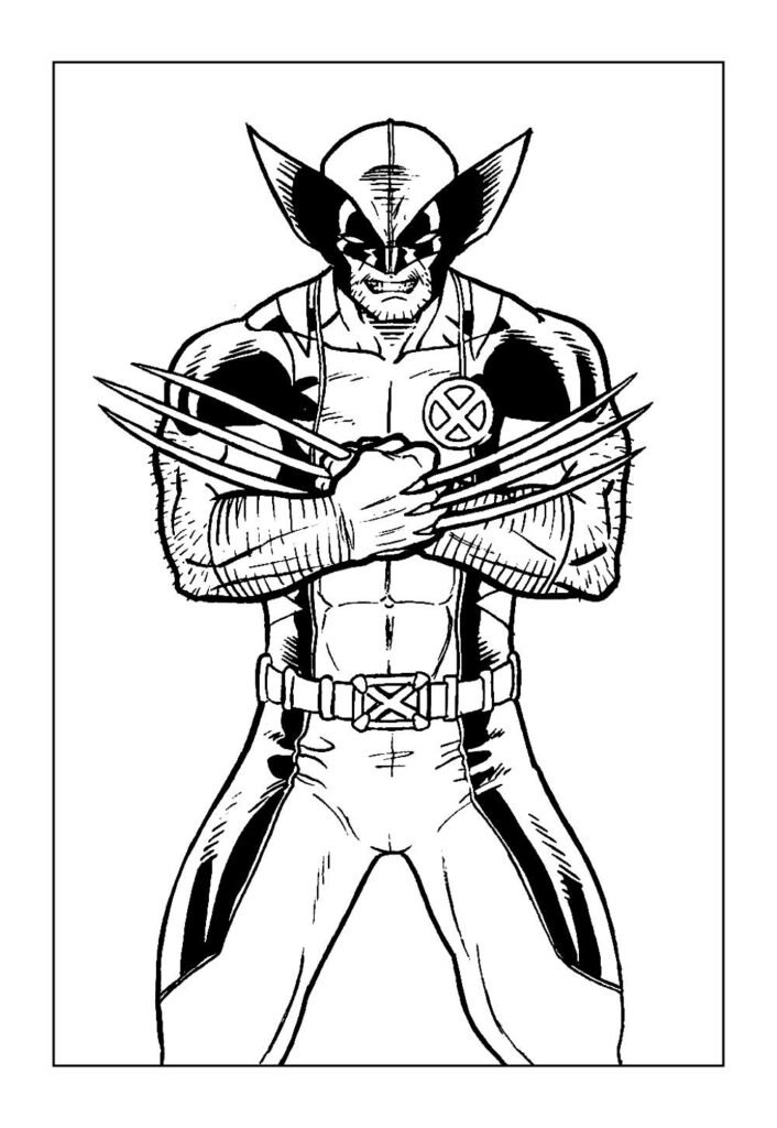 Desenho de Wolverine para pintar