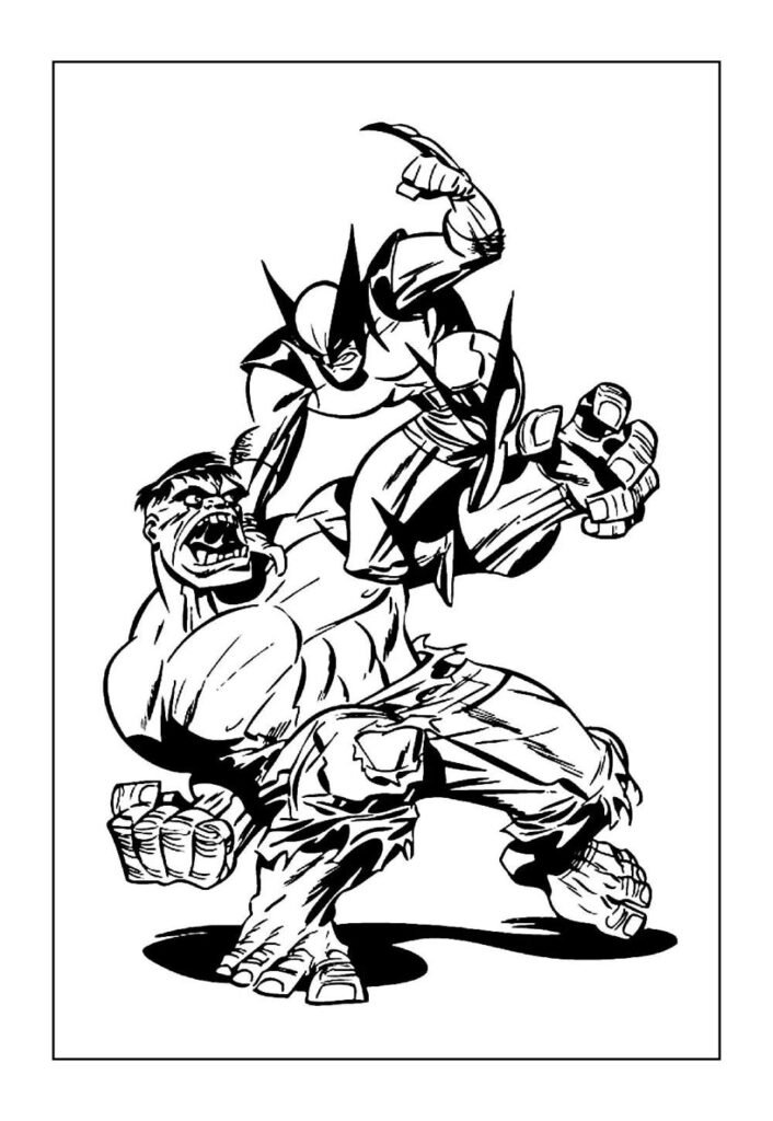 Desenho de Wolverine para imprimir