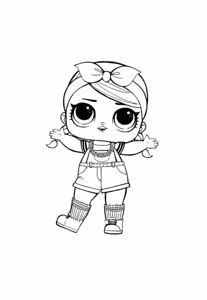 Desenho para colorir da Boneca LOL