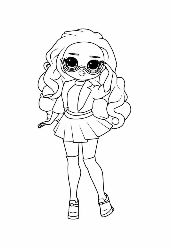 Desenho para colorir da Boneca LOL
