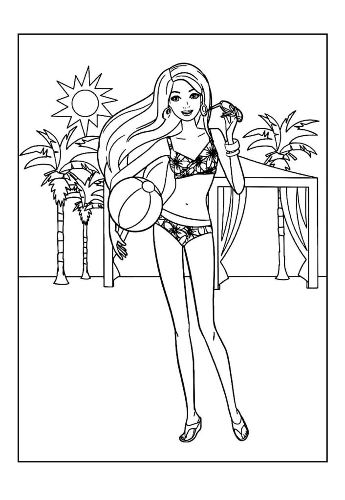 Desenho para colorir da Barbie