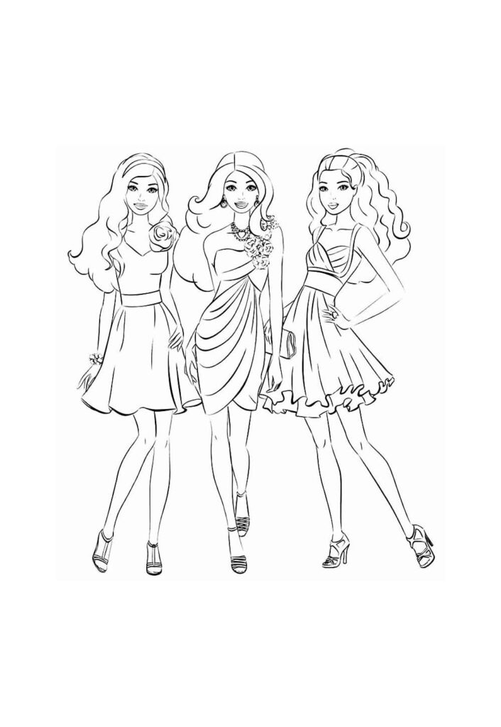 Desenhos Barbie Pintar