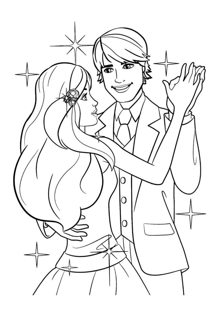 Desenho para colorir da Barbie