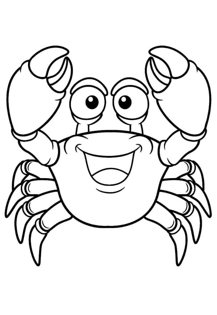 Desenho de Caranguejo para imprimir