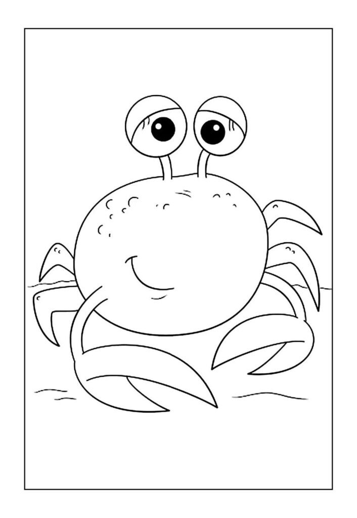 Desenho de Caranguejo para pintar