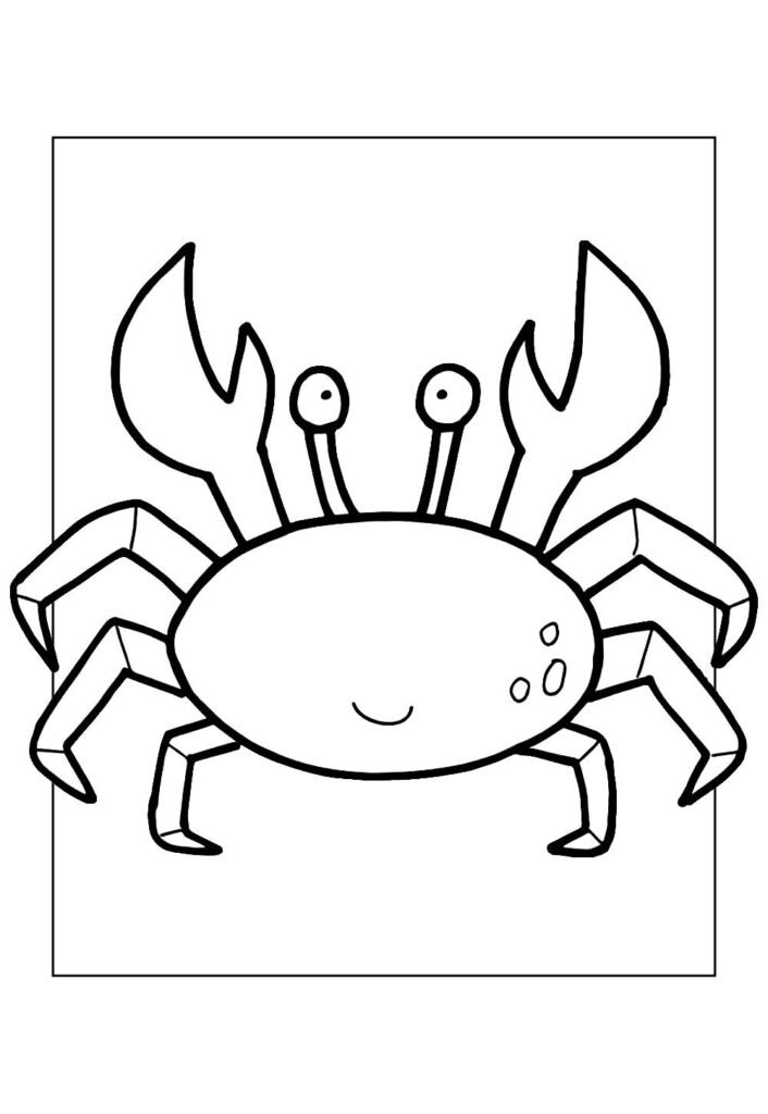 Desenho de Caranguejo para pintar