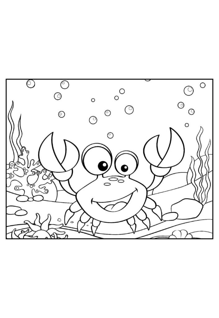 Desenho de Caranguejo para colorir