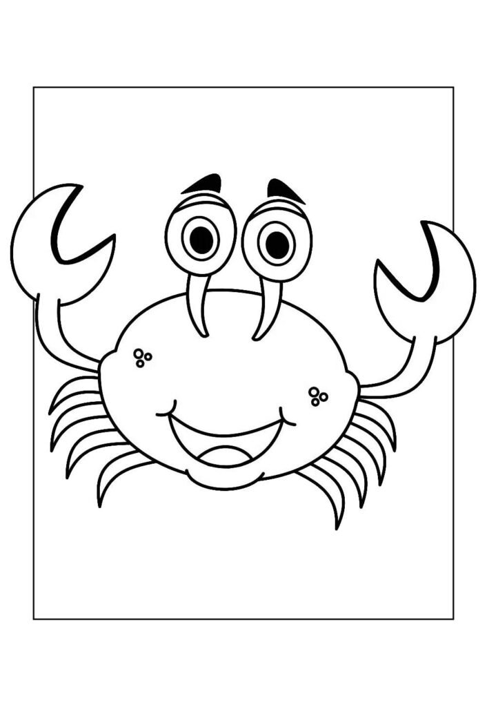 Desenho de Caranguejo para imprimir