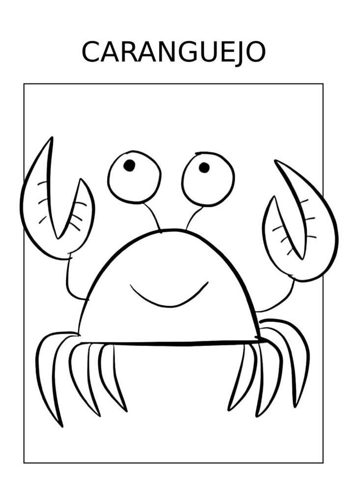 Desenho de Caranguejo para imprimir e colorir