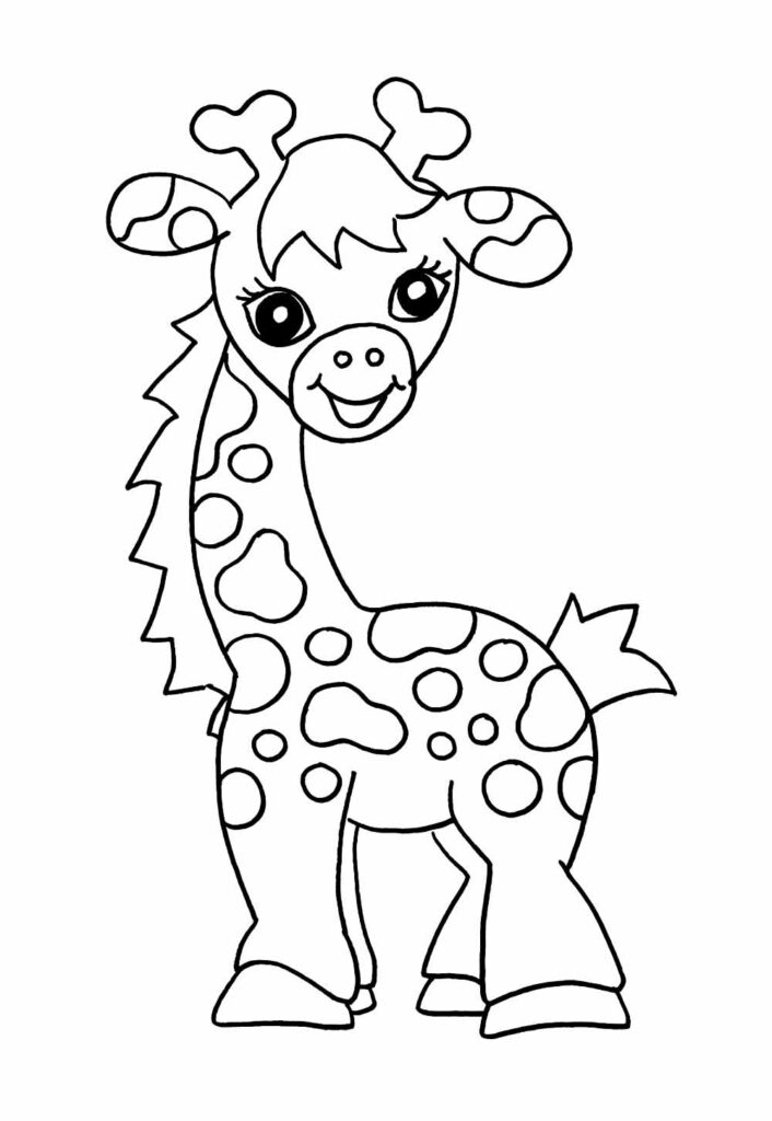 Desenhos de Girafa para pintar