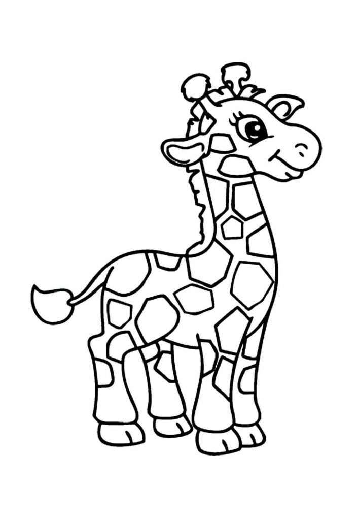 Desenho de Girafa para pintar