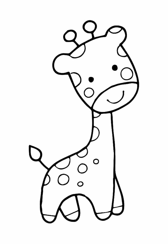 Desenho de Girafa para imprimir