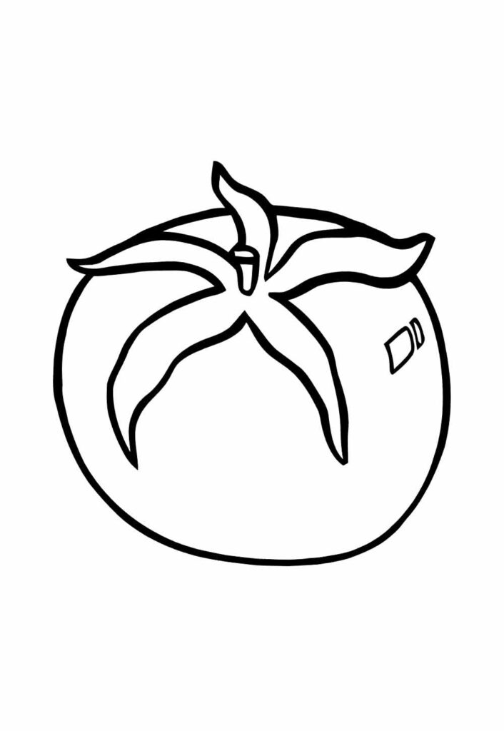 Desenho de Tomate para colorir