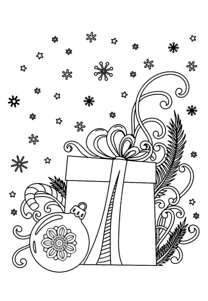 Desenhos de Presente de Natal para colorir