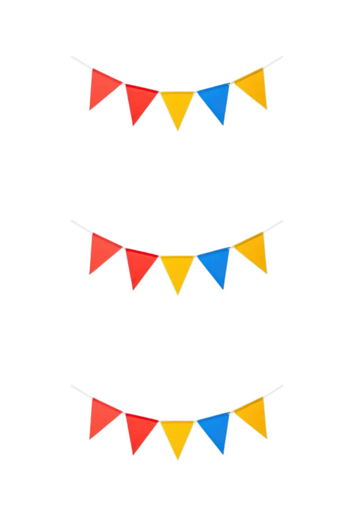 Molde de Bandeirinhas