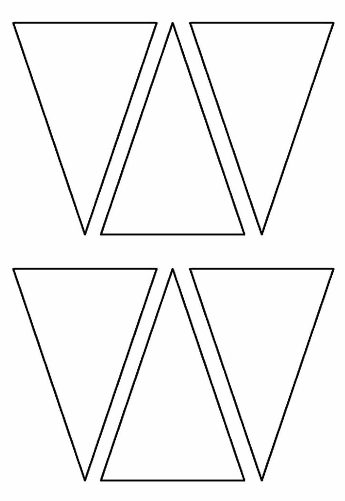 Molde de Bandeirinha Junina