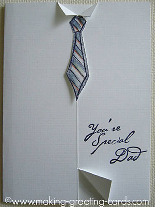 Cartão de Papel com Gravata - Dia dos Pais