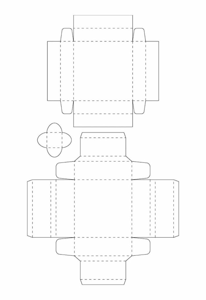 Molde de Caixinha de Papel