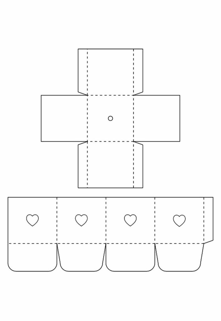 Molde de Caixinha de Papel