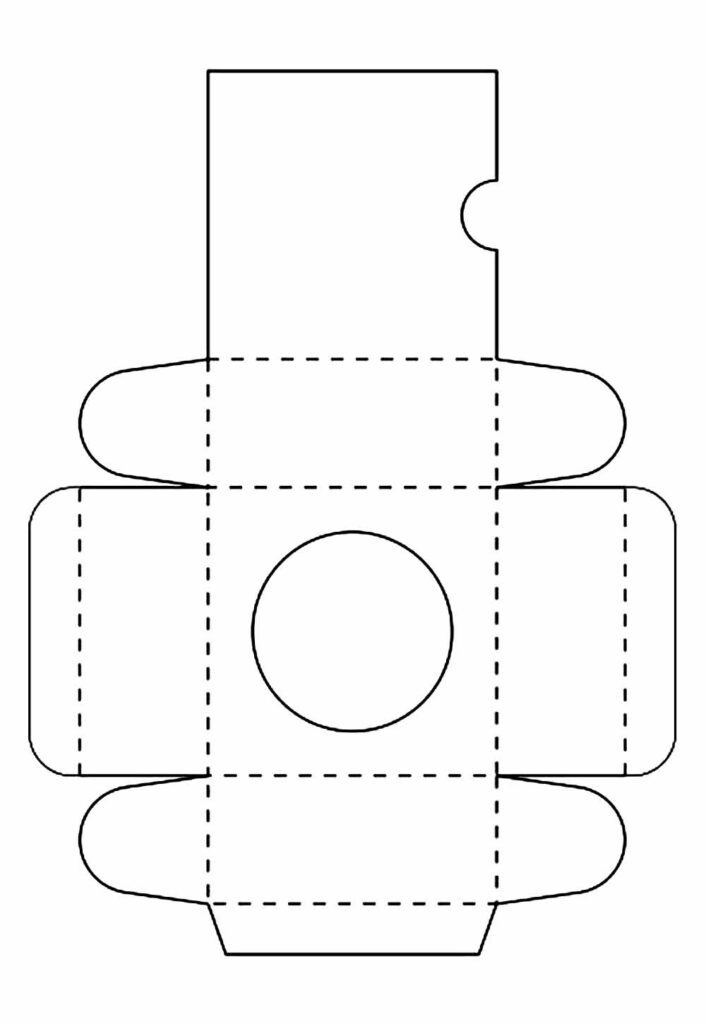 Molde de Caixinha de Papel