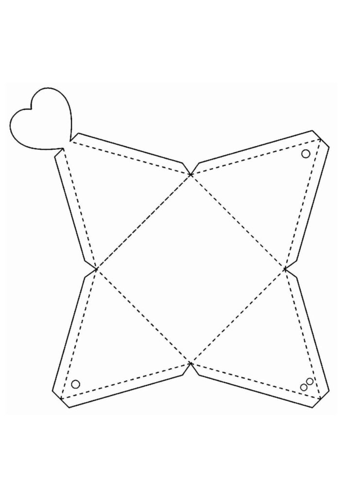 Molde de Caixinha de Papel