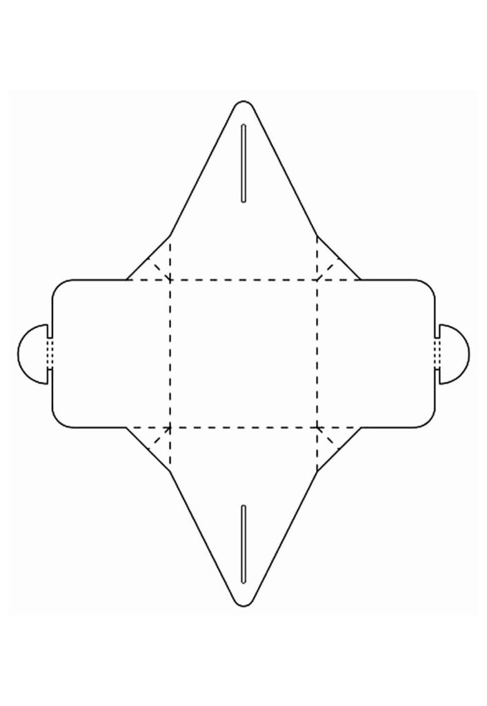 Molde de Caixinha de Papel