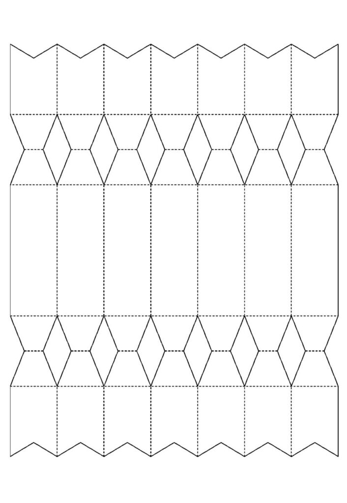 Molde de Caixinha de Papel