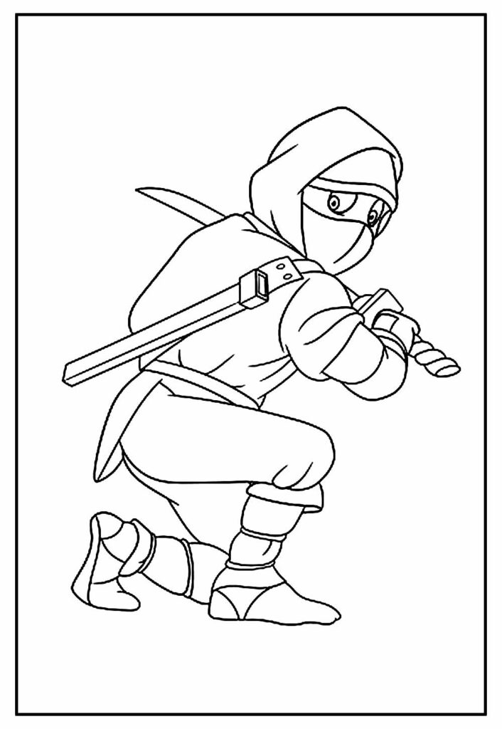 Desenho para colorir de Ninja