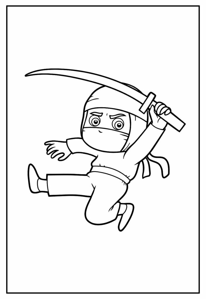 Desenho de Emoji ninja para colorir  Desenhos para colorir e imprimir  gratis