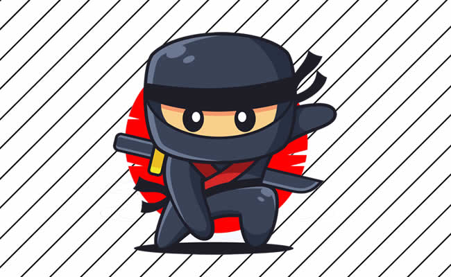 Desenhos de Ninja em Ação 1 para Colorir e Imprimir 