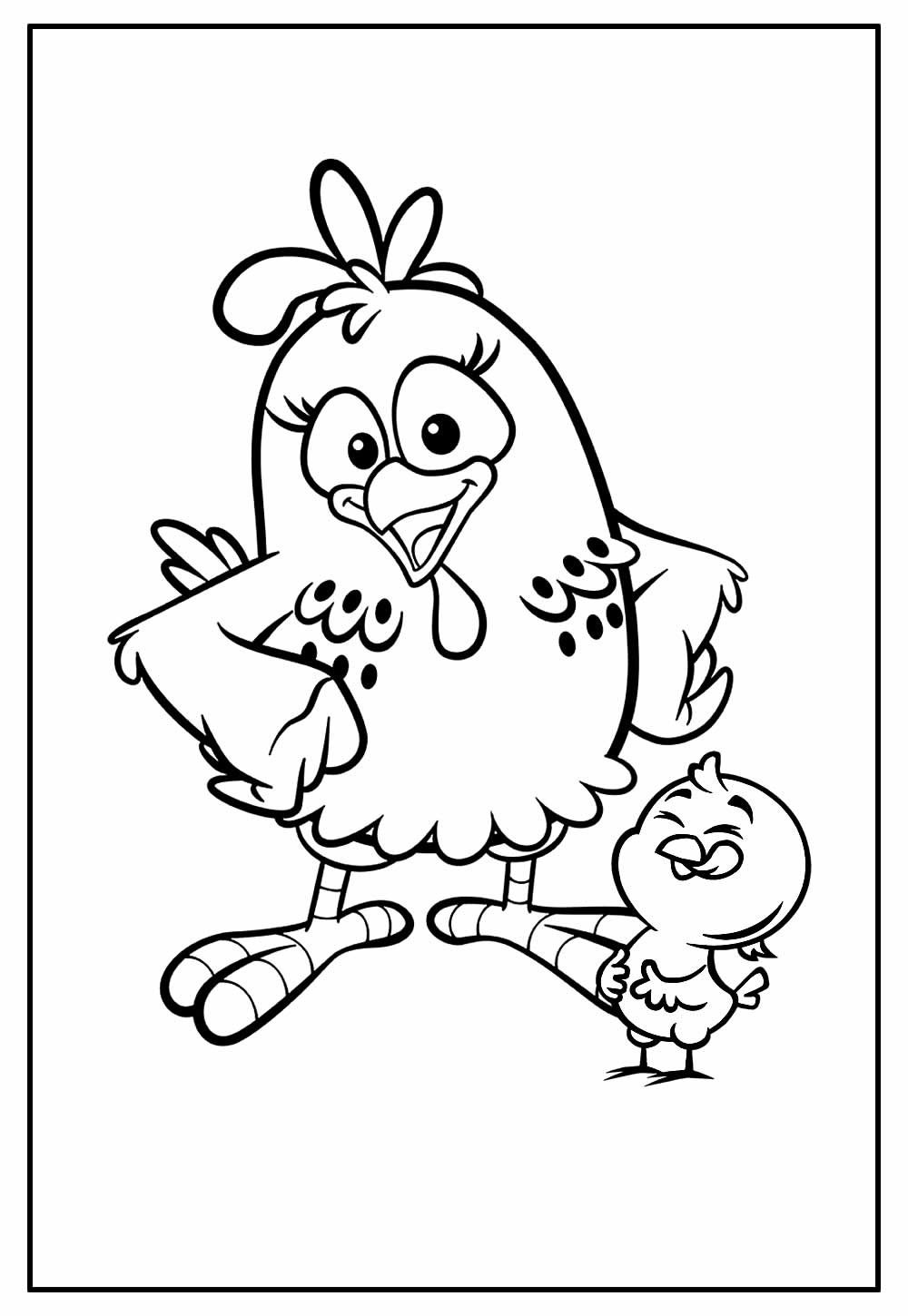 Desenhos do Pintinho Amarelinho para imprimir e colorir