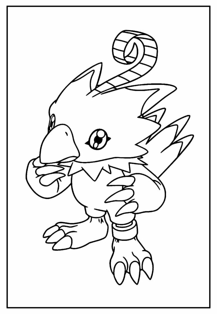 Desenho de Digimon para imprimir e colorir