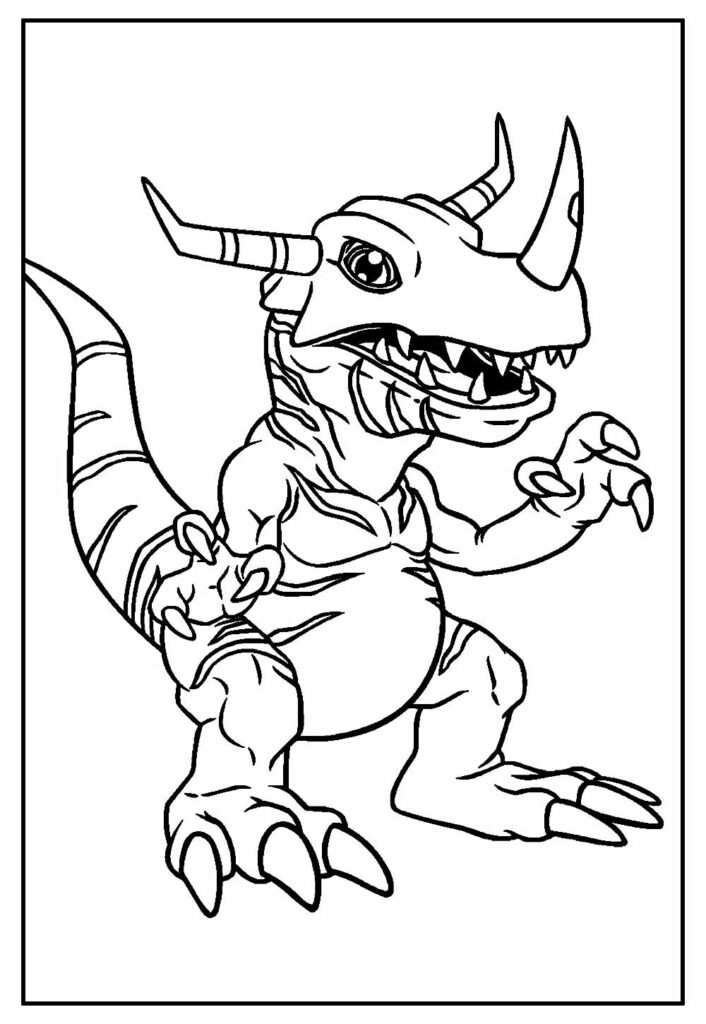 Desenho de Digimon para colorir