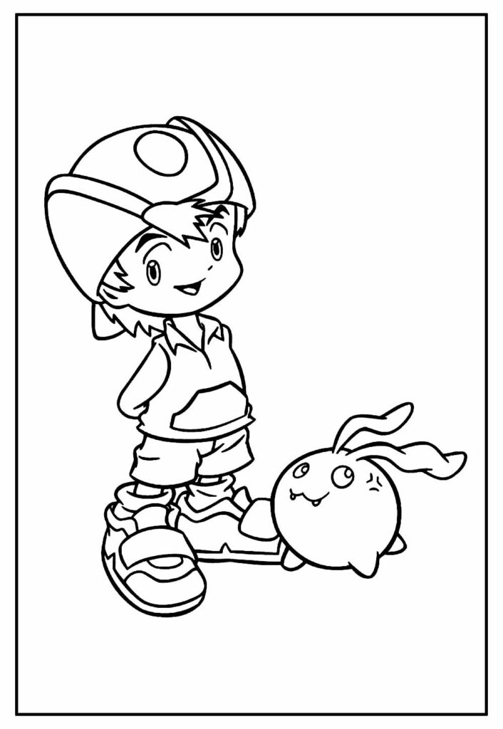 Desenho de Digimon para pintar