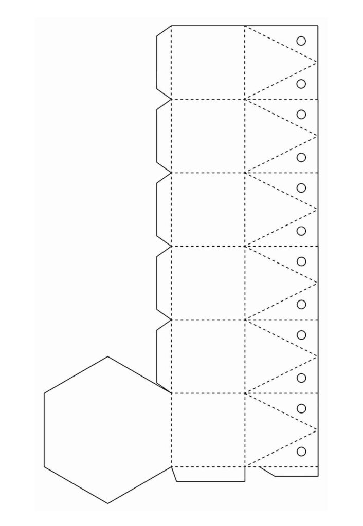 Molde de Caixinha de Papel