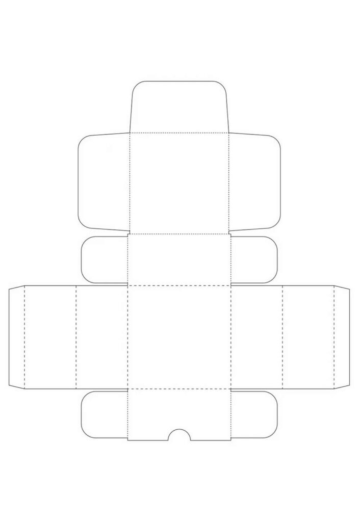 Molde de Caixinha de Papel