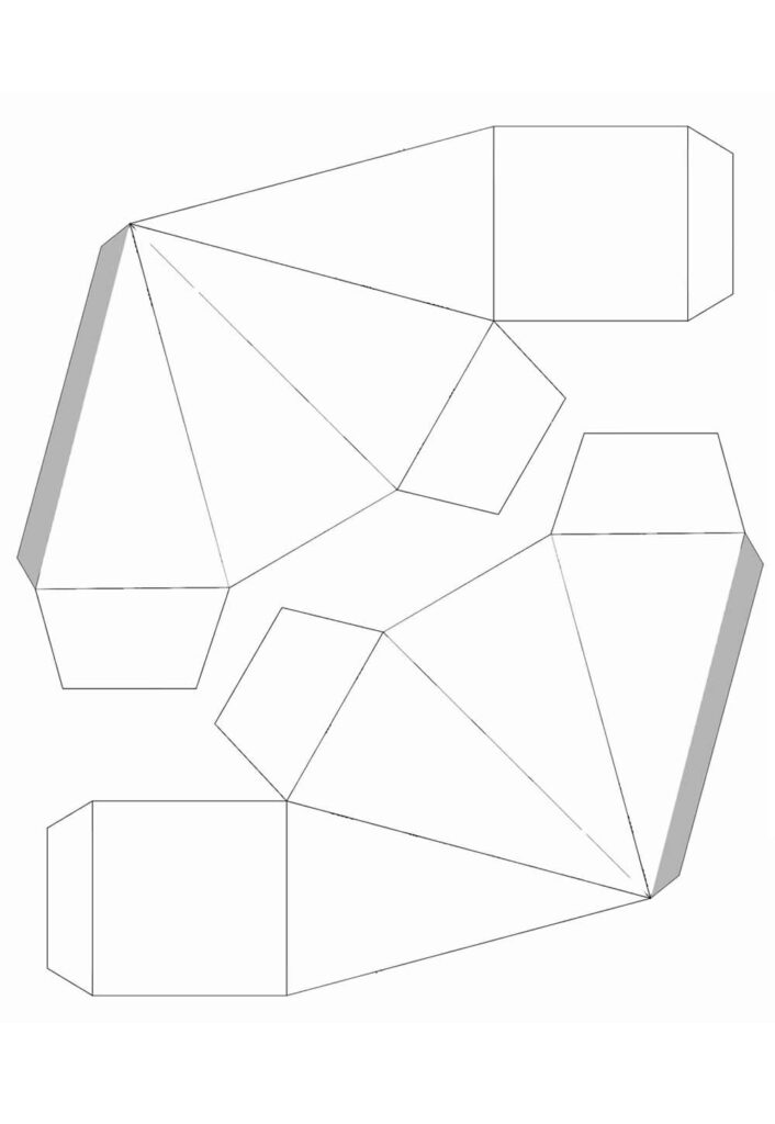 Molde de Caixinha de Papel