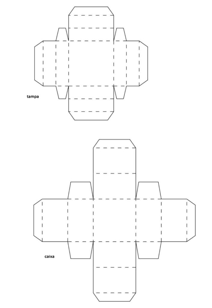 Molde de Caixinha de Papel